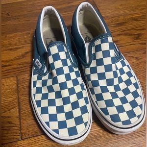 Vans Navy Blue Checkered shoes